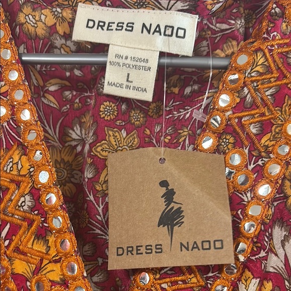 Bohemian Floral Maxi Dress in Red and Orange - Picture 3 of 14